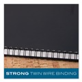 Notebooks & Pads | Cambridge 06074 8 in. x 5 in. Sheets 1-Subject Wide/Legal Rule Wirebound Business Notebook - Black Linen Cover image number 4