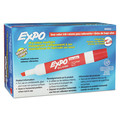 Washable Markers | EXPO 80002A Broad Chisel Tip Low-Odor Dry-Erase Marker - Red (1-Dozen) image number 1