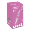 Pens | uni-ball 2003896 Medium 0.7 mm Retractable 207 Office Pack Gel Pen - Black Ink Pink/Translucent White Barrel (36/Pack) image number 0