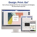 Office & Office Supplies | Avery 08383 74 lbs. 4.25 in. x 5.5 in. Photo-Quality Printable Postcards for Inkjet Printers - Glossy White (100 Cards, 4 Cards/Sheet, 25 Sheets/Pack) image number 7