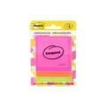 Sticky Notes & Post it | Post-it 600-3COL 2.88 in. x 2.88 in. Unruled Transparent Notes - Assorted Transparent Colors (3-Pads/Pack) image number 0