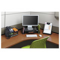 Office Phones & Accessories | Safco 2160BL 11.75 x 9.25 x 7 Onyx Angled Mesh Steel Telephone Stand - Black image number 4