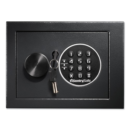 Office & Office Supplies | SentrySafe X014E 0.14 cu-ft. 9 in. x 6.6 in. x 6.6 in. Electronic Security Safe - Black image number 0