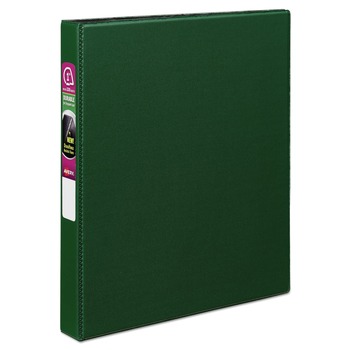 Avery 27253 11 in. x 8.5 in. 1 in. Capacity 3 Rings Durable Non-View Binder with DuraHinge and Slant Rings - Green