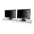 Monitor Stands | Kantek MS380 39.4 in. x 10.2 in. x 3.25 in. Supports 60 lbs. Extra Wide Glass Monitor Riser - Clear image number 3