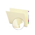 File Folders | Smead 24275 Straight Tabs Letter Size 1.5 in. Expansion Heavyweight End Tab Expansion Folders - Manila (50/Box) image number 2