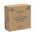 Cups and Lids | Dart DLW662 1.9 in. Diameter Hole Open-Top Dome Lid Fits 9 oz. To 22 oz. Plastic Cups - Clear (1000/Carton) image number 1