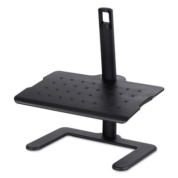 Safco 2129BL 20.5w x 14.5d x 3.5 to 21.5h Height-Adjustable Footrest - Black