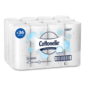 TOILET PAPER | Cottonelle 53862 CleanCare 2-Ply Septic Safe Bathroom Tissue - White (36/Carton)