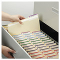 File Folders | Smead 14534 1/3-Cut Tabs Assorted 0.75 in. Expansion 1 Fastener Letter Size Top Tab Fastener Folders - Manila Exterior (50/Box) image number 3