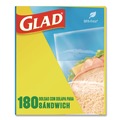 Food Trays, Containers, and Lids | Glad 60771 6.5 in. x 5.5 in. Fold-Top Sandwich Bags - Clear (2160/Carton) image number 9