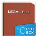 File Folders | Pendaflex 2257R 2 in. Expansion Six-Section Pressboard Classification Folders - Legal Size/Red Exterior (10/Box) image number 6