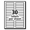 Labels | Avery 05366 0.66 in. x 3.44 in. Permanent TrueBlock File Folder Labels with Sure Feed Technology - White (30/Sheet, 50 Sheets/Box) image number 4