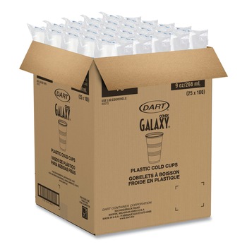 Dart Y9 9 oz. High-Impact Polystyrene Cold Cups - Translucent (2500/Carton)