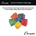 Breakroom Supplies | Champion Sports MBB4SET 4 in. Vinyl Bean Bag Set - Assorted Colors (1-Dozen) image number 5