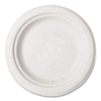 Vegware VW-P016NFA 6 in. Diameter Nourish Molded Compostable Fiber Plate Tableware - White (1000/Carton)