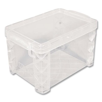 Advantus 40305 Holds (500) 4 in. x 6 in. Cards 7.25 in. x 5 in. x 4.75 in. Plastic Super Stacker Storage Boxes - Clear