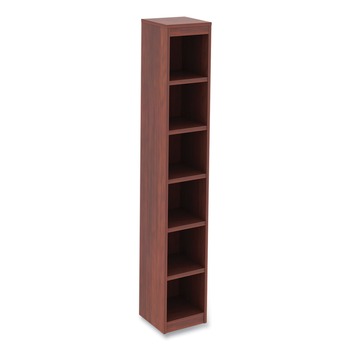 OFFICE FILING CABINETS AND SHELVES | Alera ALEVA67212MC 11.81 in. x 11.81 in. x 71.73 in. Valencia Series 6 Shelf Narrow Profile Bookcase - Medium Cherry