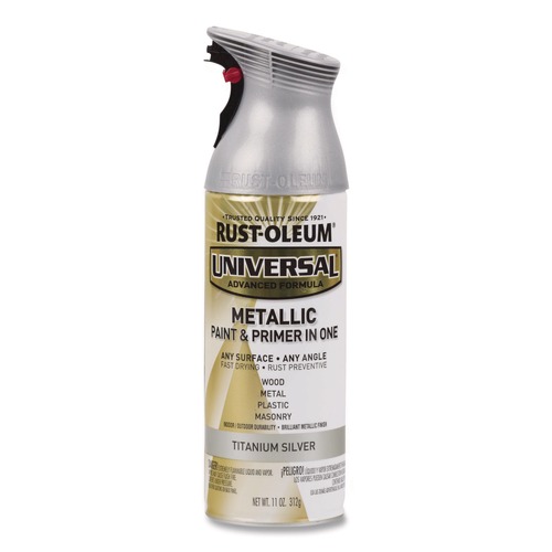 Painting | Rust-Oleum 245220 12 oz Universal Premium Spray Paint - Metallic Silver image number 0