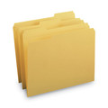 File Folders | Smead 12234 0.75 in. Expansion Reinforced 1/3-Cut Top Tab Colored File Folders - Letter Size/Goldenrod (100/Box) image number 0