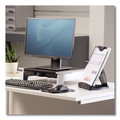 Back to School Sale | Fellowes Mfg Co. 8033201 150 Sheet Capacity Plastic Office Suites Desktop Copyholder with Memo Board - Black/Silver image number 5