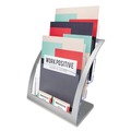 Desk Shelves | Deflecto 693745 11.25 in. x 6.94 in. x 13.31 in. 3-Tier Literature Holder - Leaflet Size, Silver image number 3