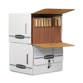  | Bankers Box 00061 SIDE-TAB Letter File Storage Boxes - White/Blue (12/Carton) image number 2