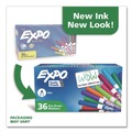 Washable Markers | EXPO 2138424A Low-Odor Fine Tip Dry Erase Markers - Assorted Vibrant Colors (36/Pack) image number 6