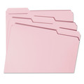 File Folders | Smead 12634 0.75 in. Expansion Reinforced 1/3-Cut Top Tab Colored File Folders - Letter Size/Pink (100/Box) image number 3