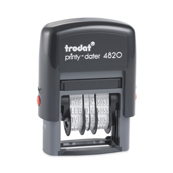 Trodat 4820 Printy 1.63 in. x 1 in. Self-Inking Economy Date Stamp - Black