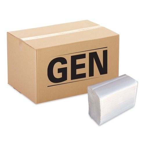 Paper Towels and Napkins | GEN GENTFOLDNAPK 1-Ply 7 in. x 13-1/4 in. Tall-Fold Napkins - White (10000/Carton) image number 0