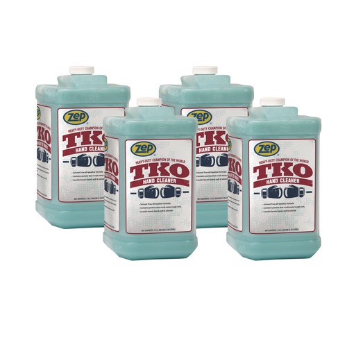 Cleaning & Janitorial Supplies | Zep Commercial R54824 1 gal. Bottle TKO Hand Cleaner - Lemon Lime Scent (4/Carton) image number 0