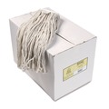 Just Launched | Boardwalk BWK224CCT 24 oz. Cotton Premium Cut-End Wet Mop Heads - White (12/Carton) image number 1