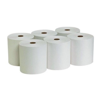 PAPER TOWELS AND NAPKINS | Georgia Pacific Professional 26601 7.88 in. x 800 ft. 1-Ply Pacific Blue Basic Nonperforated Paper Towel Rolls - White (6 Rolls/Carton)