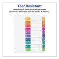 Back to School Sale | Avery 11082 Ready Index 11 in. x 8.5 in. 10-Tab 1 to 10 Customizable Table of Contents Dividers with Multicolor Tabs - White (3/Pack) image number 3