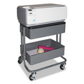 Office Filing Cabinets & Shelves | Vertiflex VF51025 15.25 in. x 11 in. x 18.5 in. to 39 in. Adjustable Multi-Use Storage Cart and Stand-Up Workstation - Gray image number 3