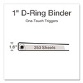 Binders | Cardinal 10301 11 in. x 8.5 in. ClearVue 3-Ring 1 in. Capacity Easy Open Slant-D Ring Binder - Black image number 1