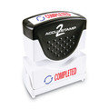 Stamps & Stamp Supplies | ACCUSTAMP2 035538 1.63 in. x 0.5 in. COMPLETED Pre-Inked Shutter Stamp - Red/Blue image number 0