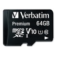 Office Electronics & Batteries | Verbatim 44084 64GB UHS-I V10 U1 Class 10 Premium microSDXC Memory Card with Adapter Up to 90MB/s Read Speed image number 1