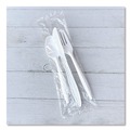 Cutlery | Boardwalk BWK3KITWHPS 3-Piece Mediumweight Fork/Knife/Teaspoon Cutlery Kit - White (250/Carton) image number 3