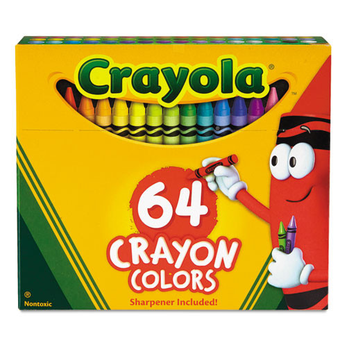 Arts & Crafts Supplies | Crayola 52064D Classic Color Crayons in Flip-Top Pack with Sharpener (64/Box) image number 0