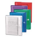 File Folders | Smead 89522 9.75 x 11.63 Open-Side (Horizontal) Poly String and Button Interoffice Envelopes - Transparent Blue (5/Pack) image number 3