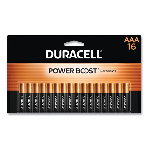 Batteries | Duracell MN2400B16Z Power Boost CopperTop Alkaline AAA Batteries (16/Pack) image number 0