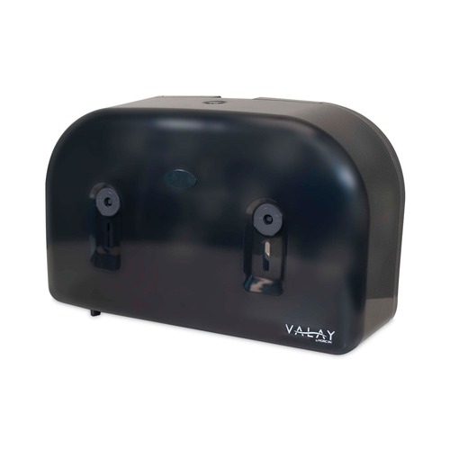 Paper Towels and Napkins | Morcon Paper VT1003 Valay 9.75 in. x 15.87 in. x 5.25 in. Two Rolls Mini Jumbo Bath Tissue Dispenser - Black image number 0
