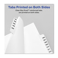 Back to School Sale | Avery 01338 11 in. x 8.5 in. 25-Tab 201 to 225 Avery Style Preprinted Legal Exhibit Side Tab Index Dividers - White (1-Set) image number 3