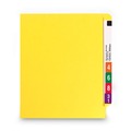 File Folders | Smead 25910 0.75 in. Expansion Shelf-Master Reinforced End Tab Colored Folders - Letter Size/Yellow (100/Box) image number 1
