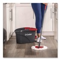 Mops | O-Cedar 148473EA 51 in. Adjustable Handle EZWring Spin Mop System - White Microfiber Head, Red/Gray Handle image number 2