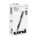 Pens | uni-ball 65450 Signo GRIP 0.7 mm Stick Gel Pen - Black Ink/Clear/Black/Silver Barrel/Medium (1-Dozen) image number 0
