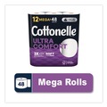 Toilet Paper | Cottonelle 55494 Ultra ComfortCare 2-Ply Septic Safe Mega Rolls Soft Tissue Toilet Paper - White (48/Carton) image number 4