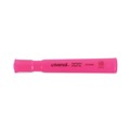 Highlighters | Universal UNV08865 Fluorescent Ink Chisel Tip, Desk Highlighters - Pink (1 Dozen) image number 1